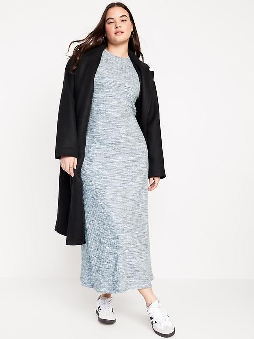 Fit & Flare Rib-Knit Maxi Dress Product Image