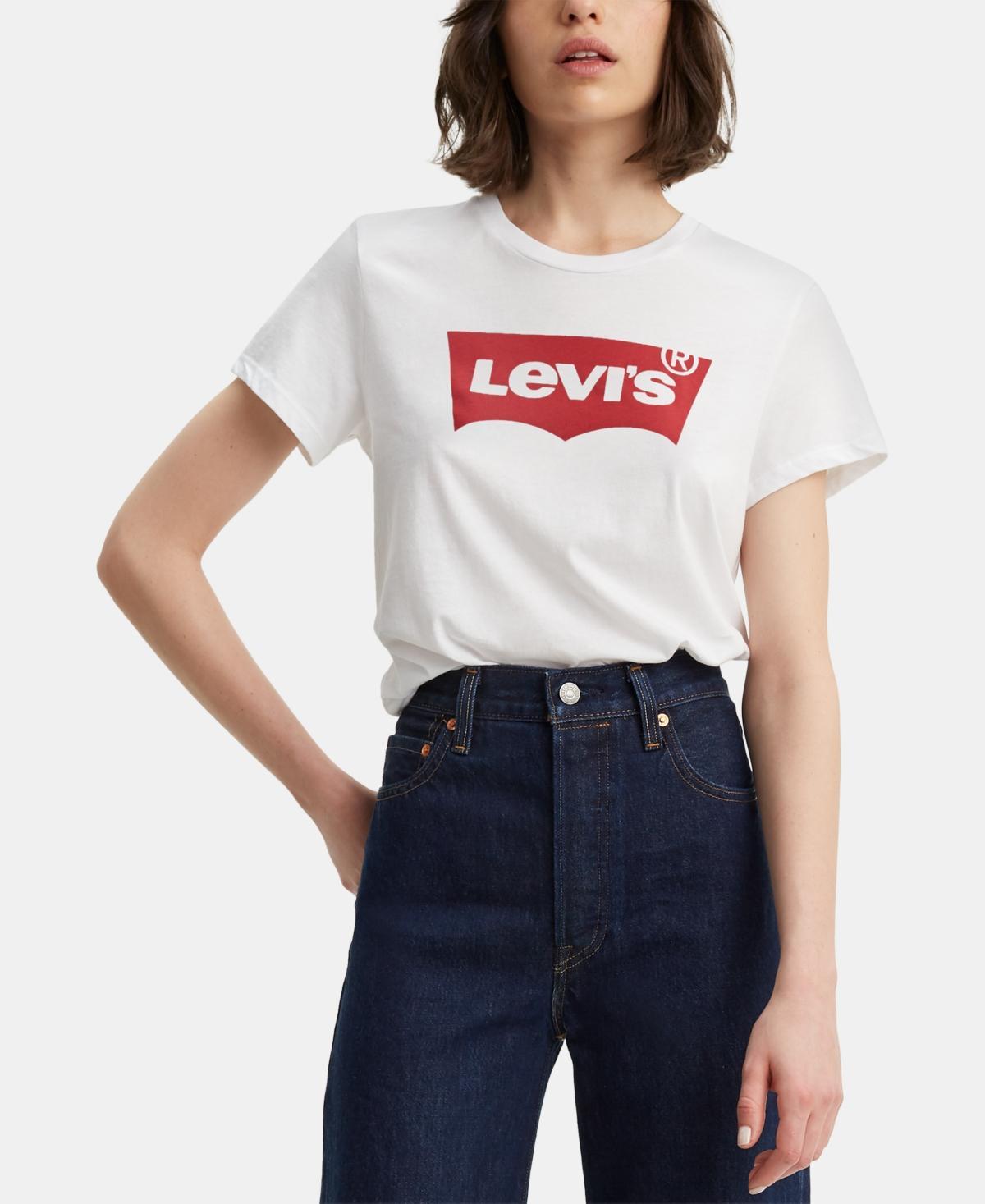 Womens Levis Logo Perfect Tee Purple Blue Floral Product Image