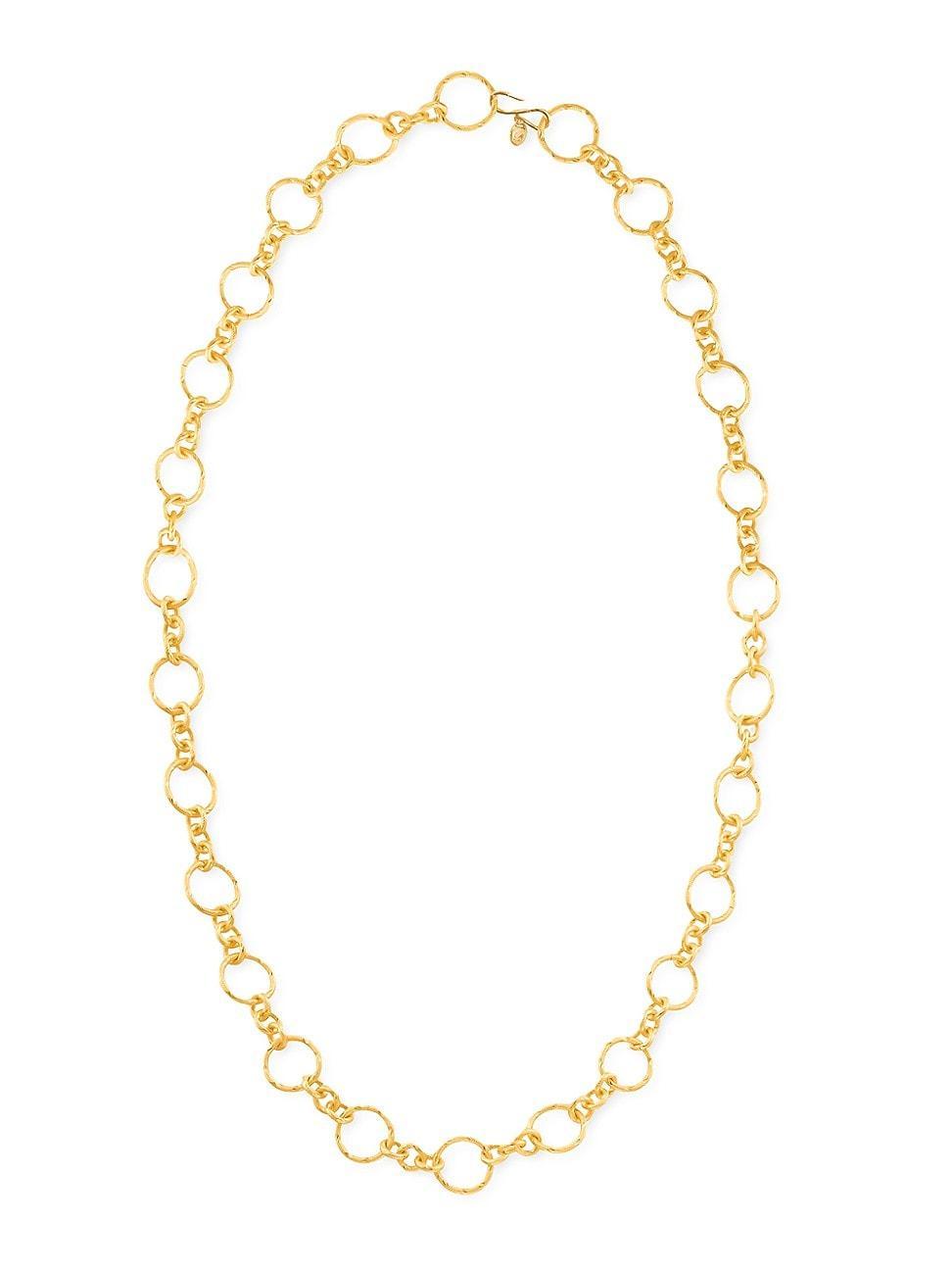 Womens Saturn 22K Goldplated Necklace Product Image