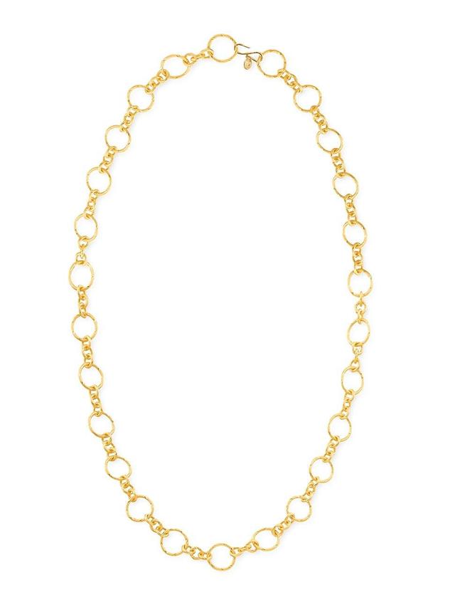 Womens Saturn 22K Goldplated Necklace Product Image