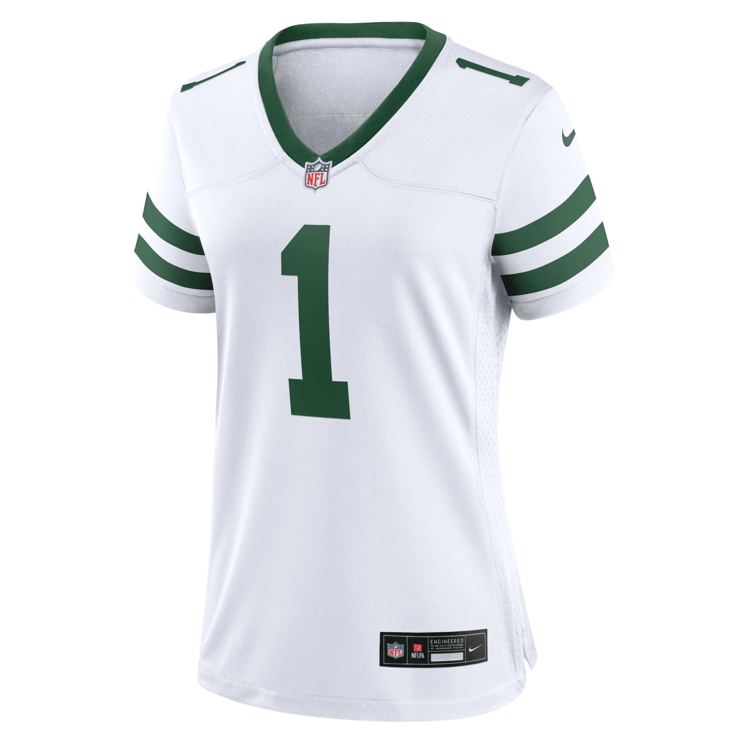 Nike Womens Ahmad Sauce Gardner Legacy New York Jets Game Player Jersey - White Product Image