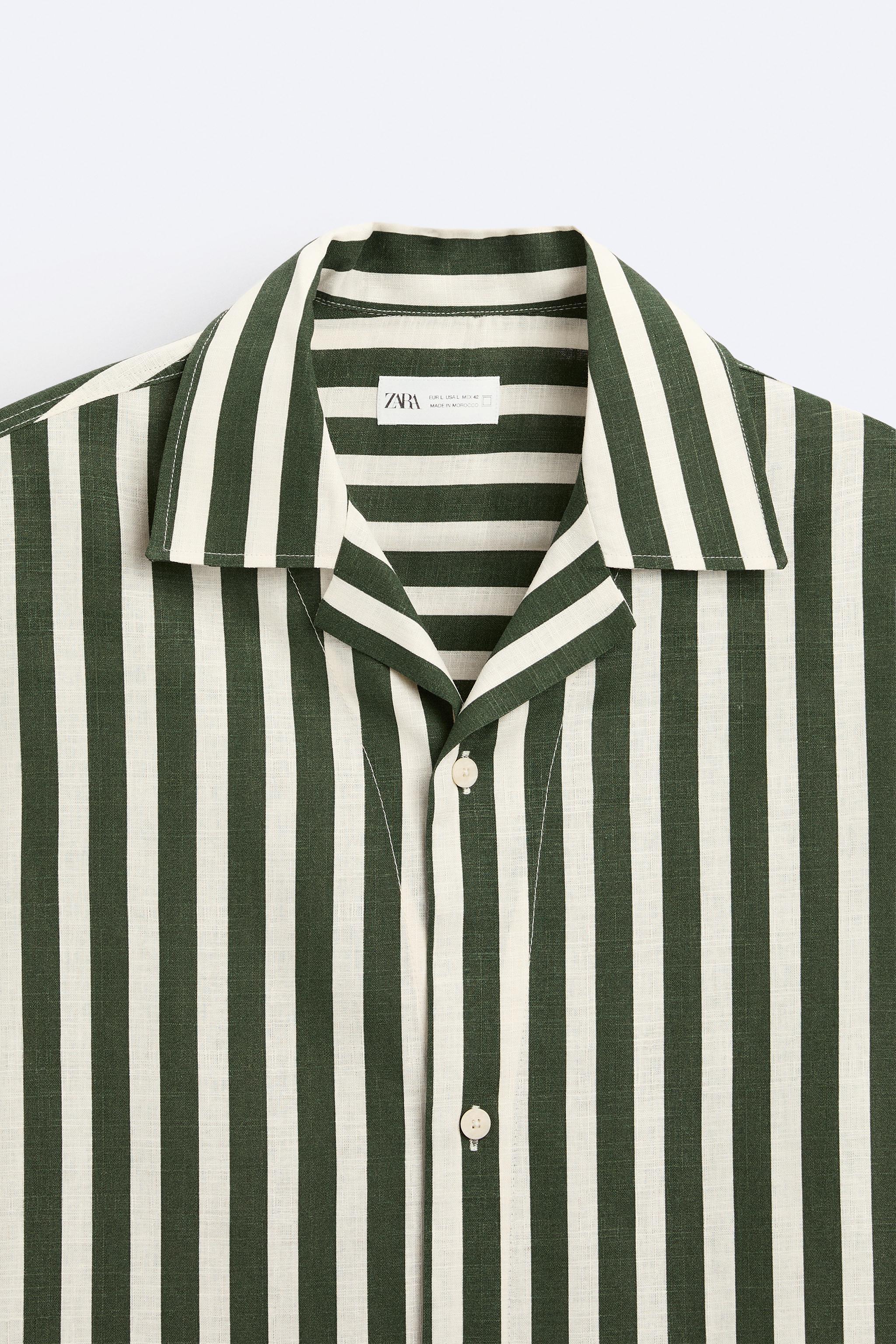 LINEN - VISCOSE STRIPED SHIRT Product Image