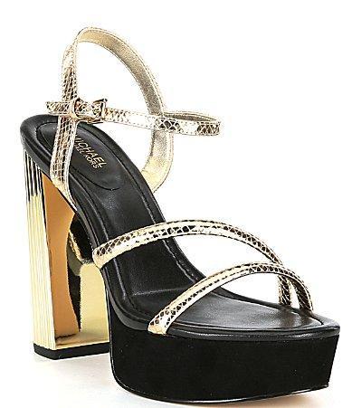 Womens Porter 115MM Snake-Embossed Leather Sandals product image