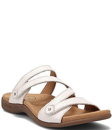 Taos Footwear Double U Leather Slide Sandals Product Image