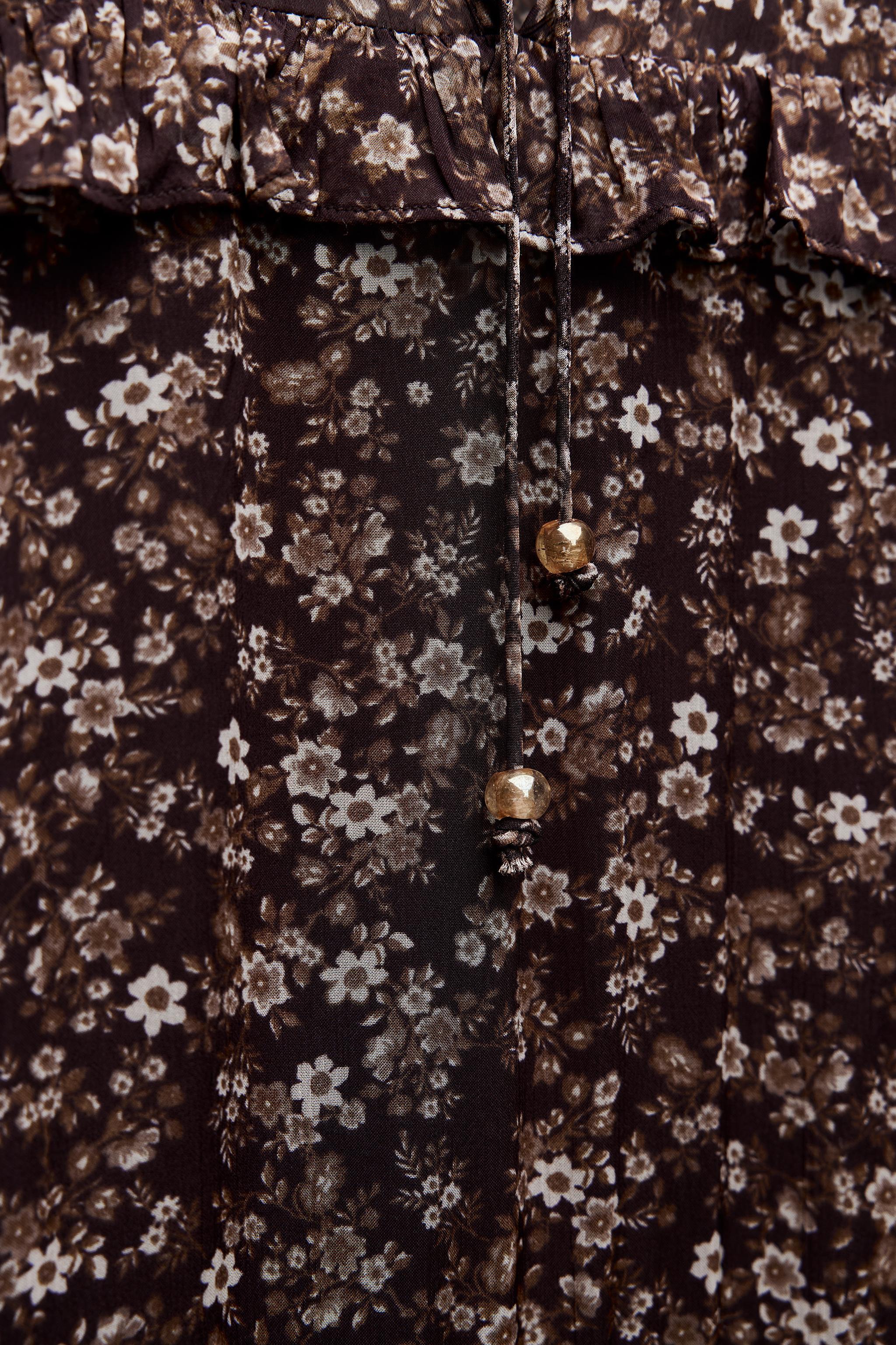 FLORAL PRINT DRESS ZW COLLECTION Product Image