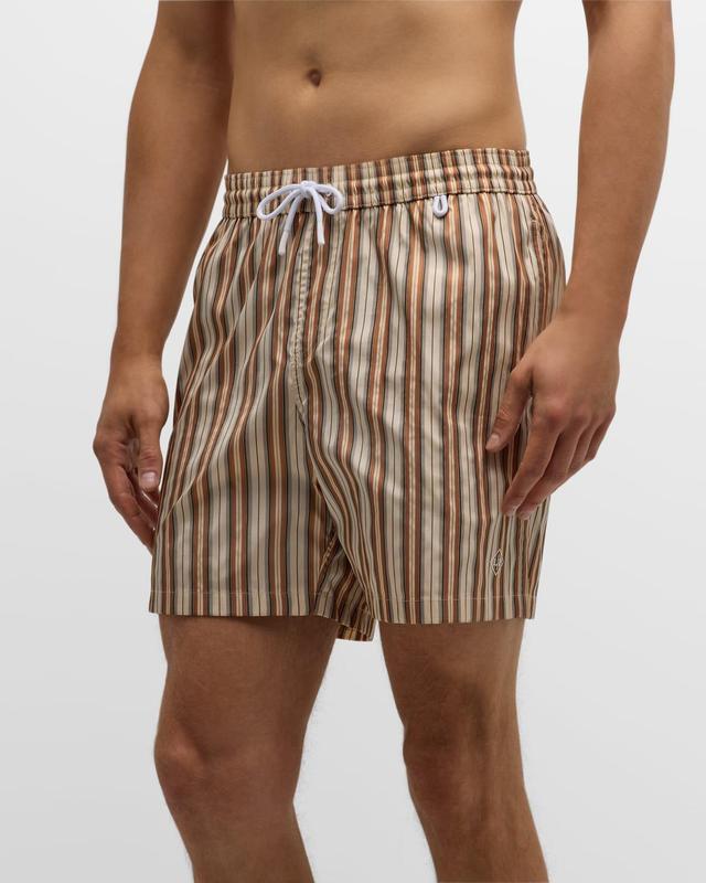 Mens Vintage Stripe Swim Trunks Product Image