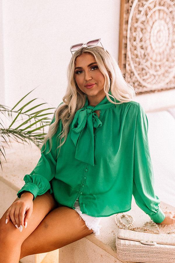 Promising Soul Shift Top in Kelly Green Product Image