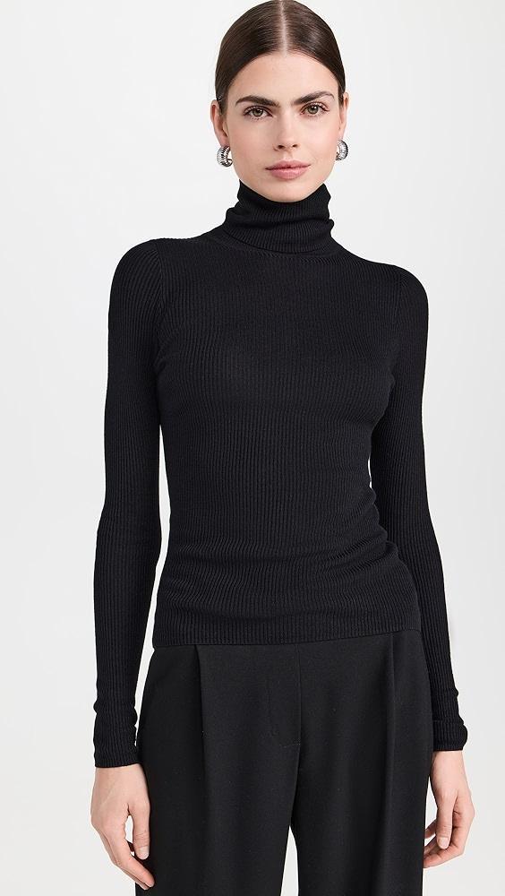 Enza Costa Silk Sweater Layering Turtleneck | Shopbop Product Image