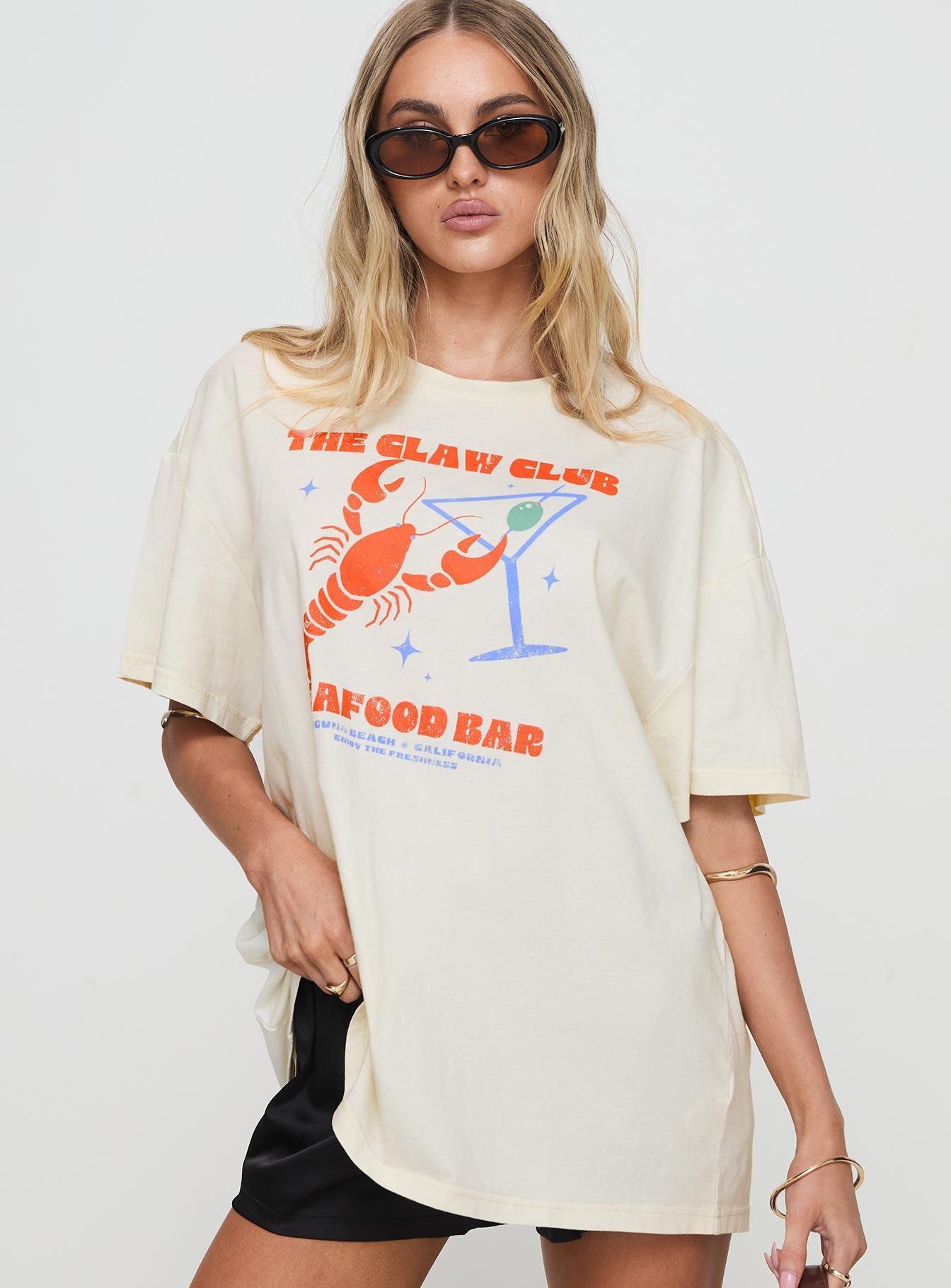 The Claw Club Oversized Tee Yellow Product Image