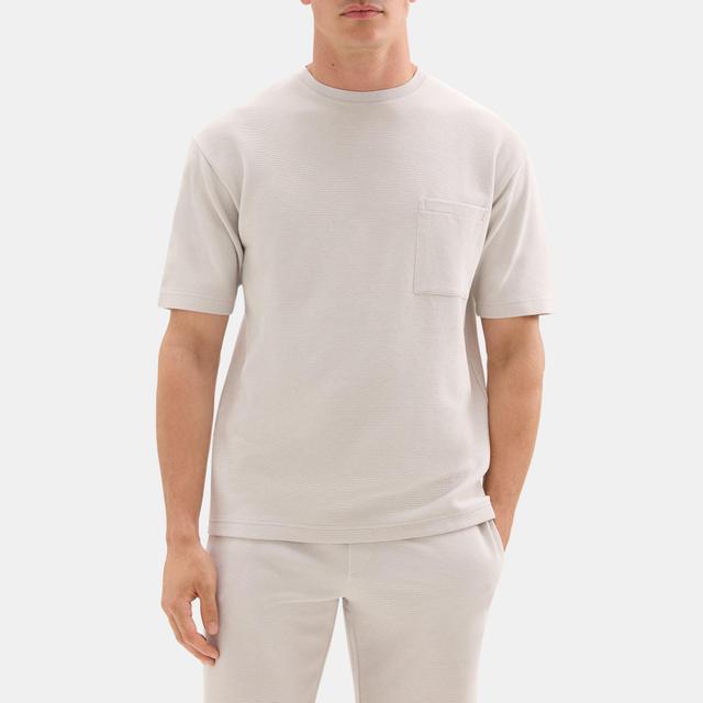 Stretch Cotton Henley Short-Sleeve Tee | Theory Outlet Product Image