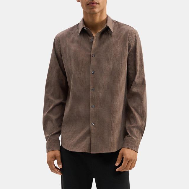 Seersucker Long-Sleeve Shirt | Theory Outlet Product Image