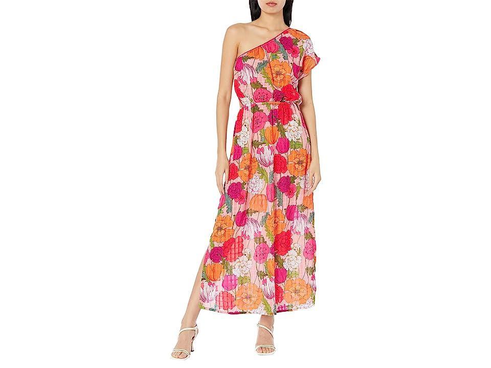 Trina Turk Sunny Bloom One Shoulder Maxi Women's Swimwear Product Image