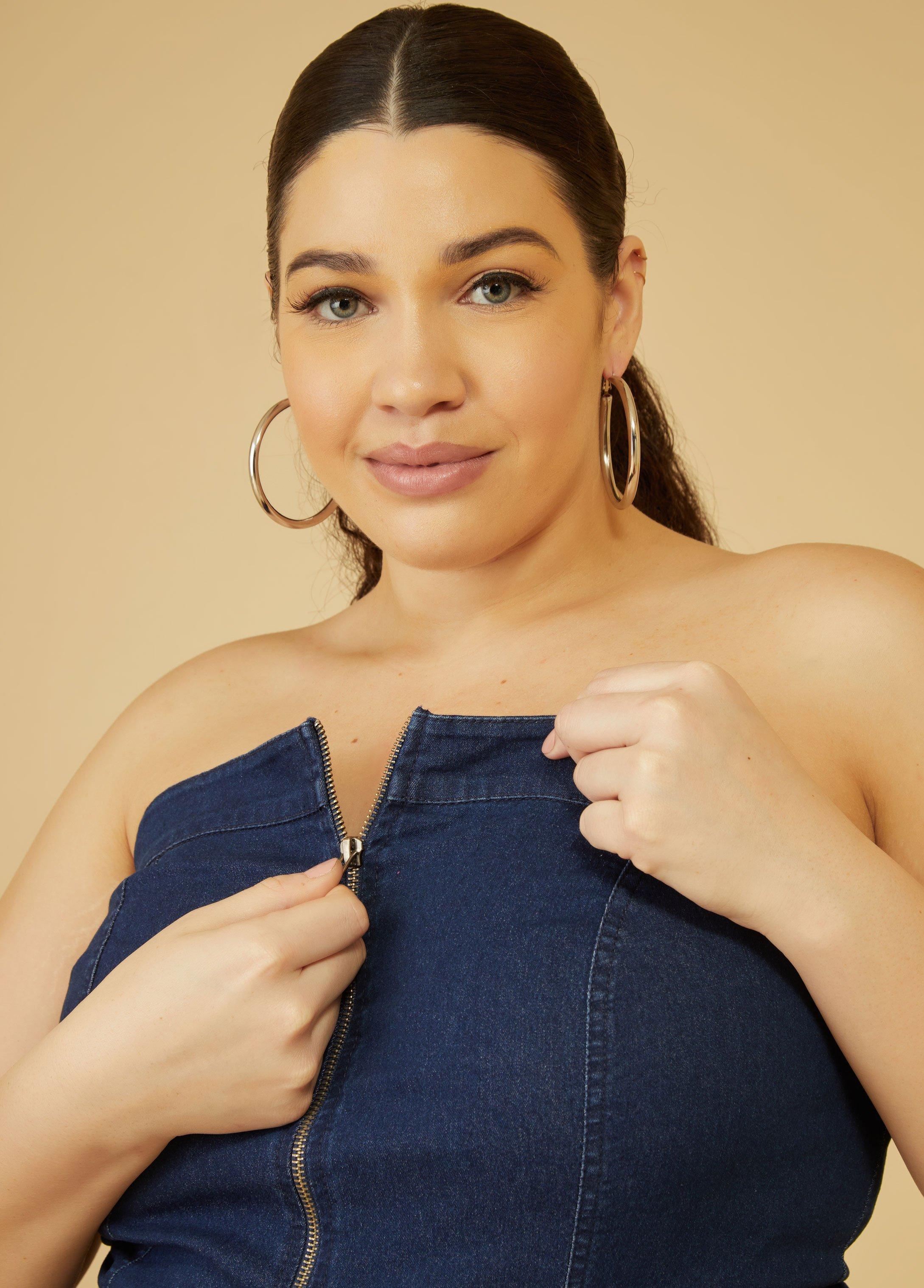 Embellished Denim Jumpsuit Product Image