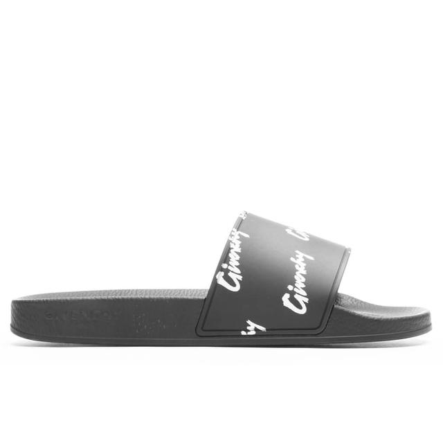 All Over Print Flat Sandals - Black/White Male Product Image