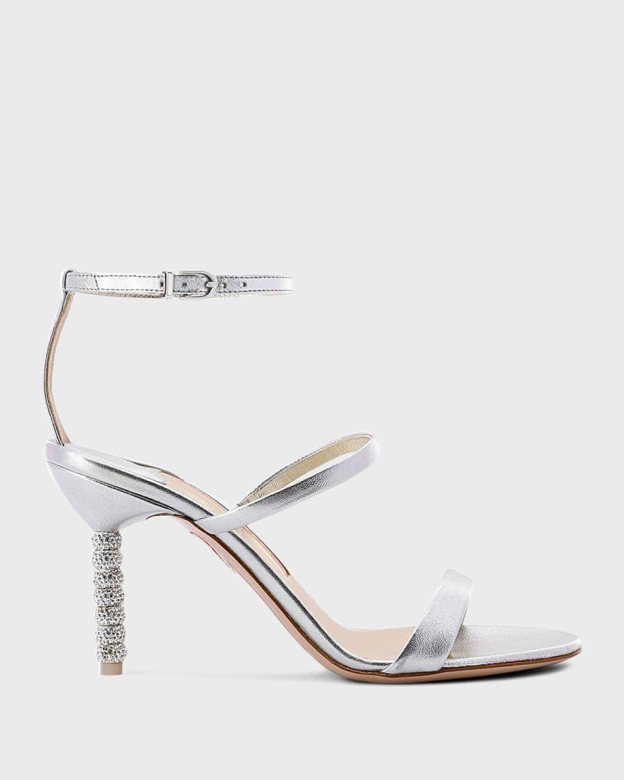 Rosalind Metallic Crystal-Heel Sandals product image