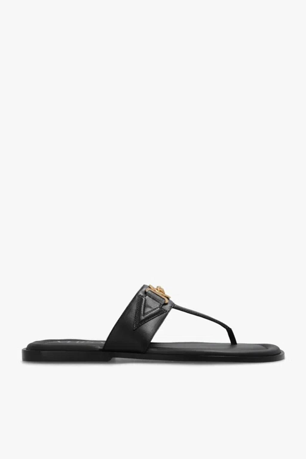 Leather Slides In Black product image