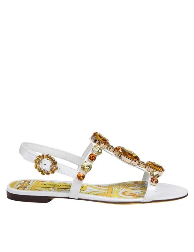 DOLCE & GABBANA Bianca Sandals In White Product Image