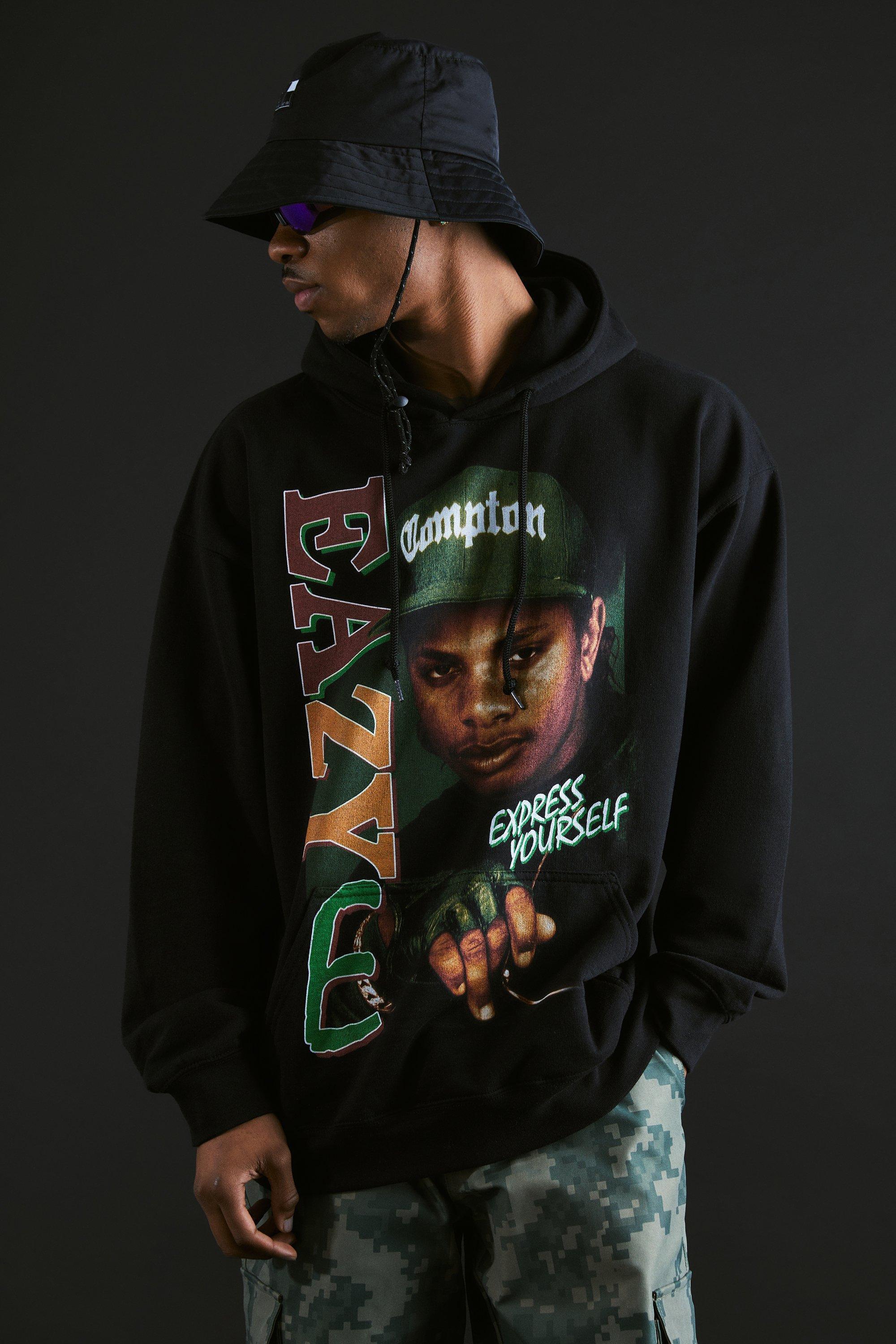 Oversized Eazy-E License Hoodie | boohooMAN USA Product Image