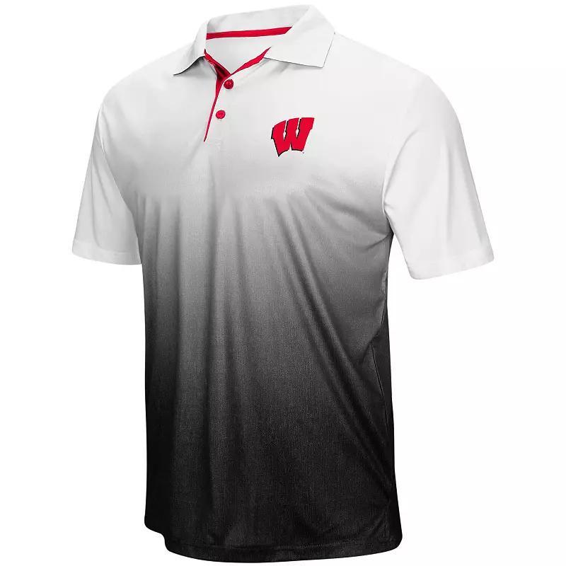 Mens Colosseum Heathered Gray Wisconsin Badgers Magic Team Logo Polo Product Image