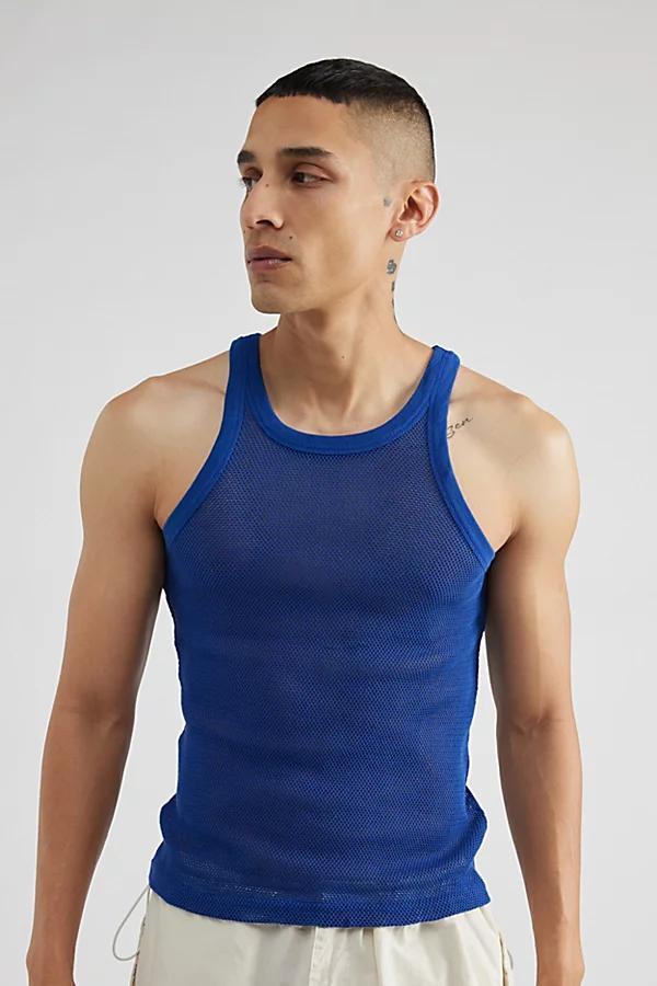 Urban Outfitters UO Slim Mesh Singlet Tank Top Mens at Urban Outfitters Product Image