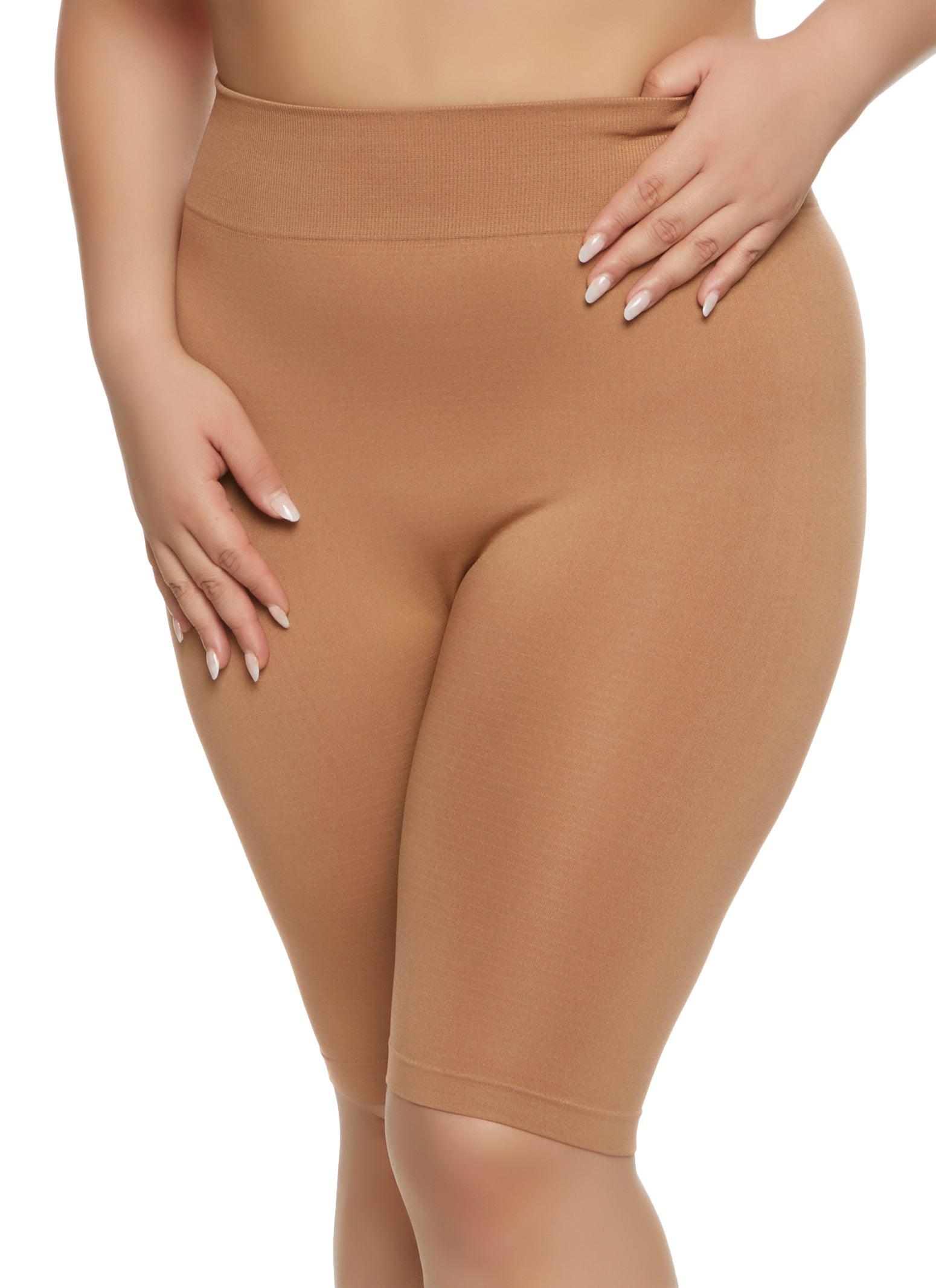 Womens Plus Size Seamless High Waist Biker Shorts Product Image