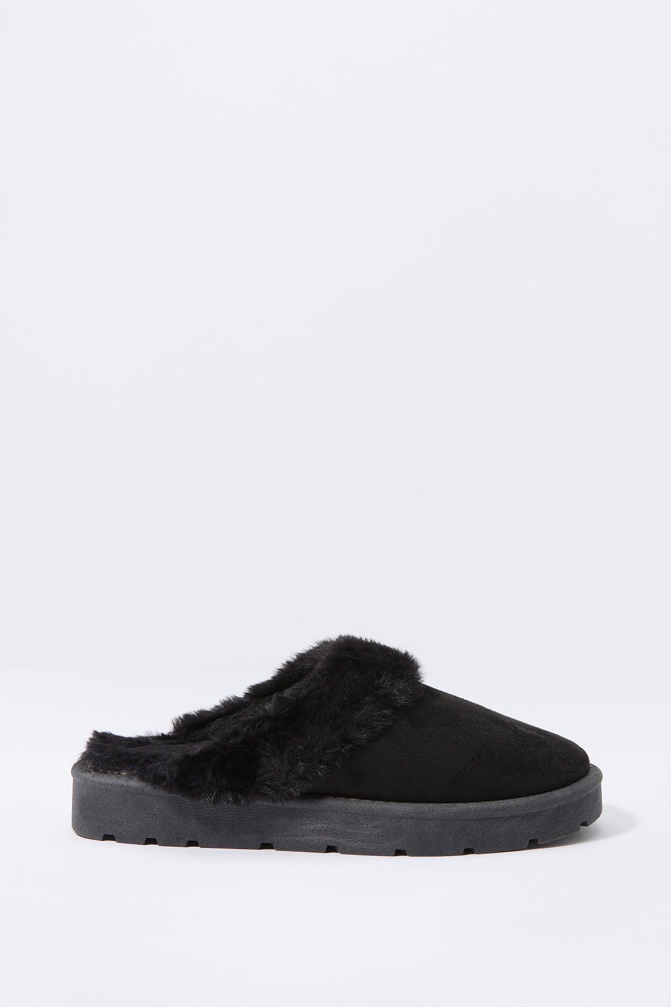 Faux Fur Collared Slipper Bootie Female Product Image