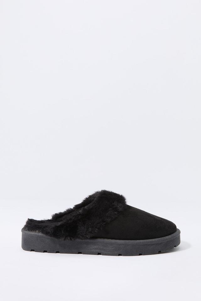 Faux Fur Collared Slipper Bootie Female Product Image