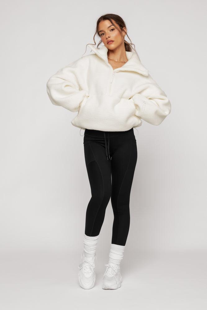 Big Hug Fleece Half Zip Sweater - Ice Cream Product Image