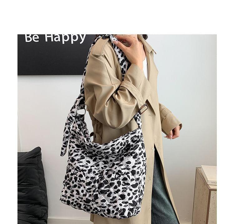 Leopard Print Quilted Crossbody Bag Product Image