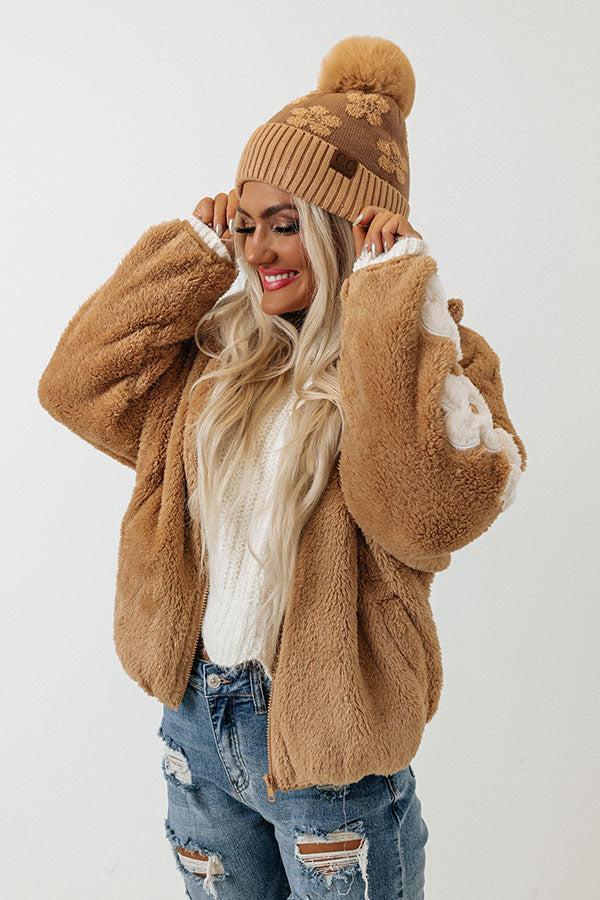 Snow Cutie Pom Beanie in Iced Latte Product Image