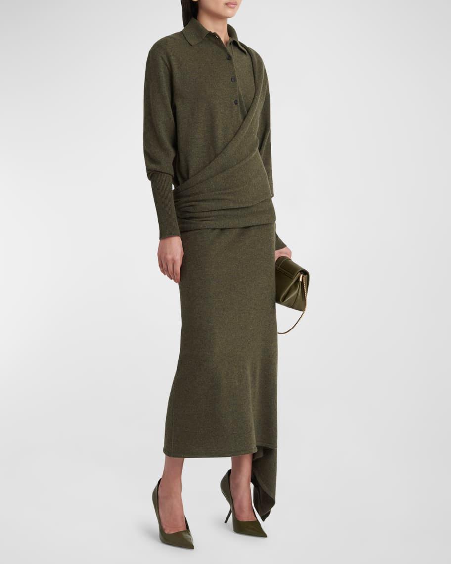 Cashmere-Blend Polo Sweater Dress product image