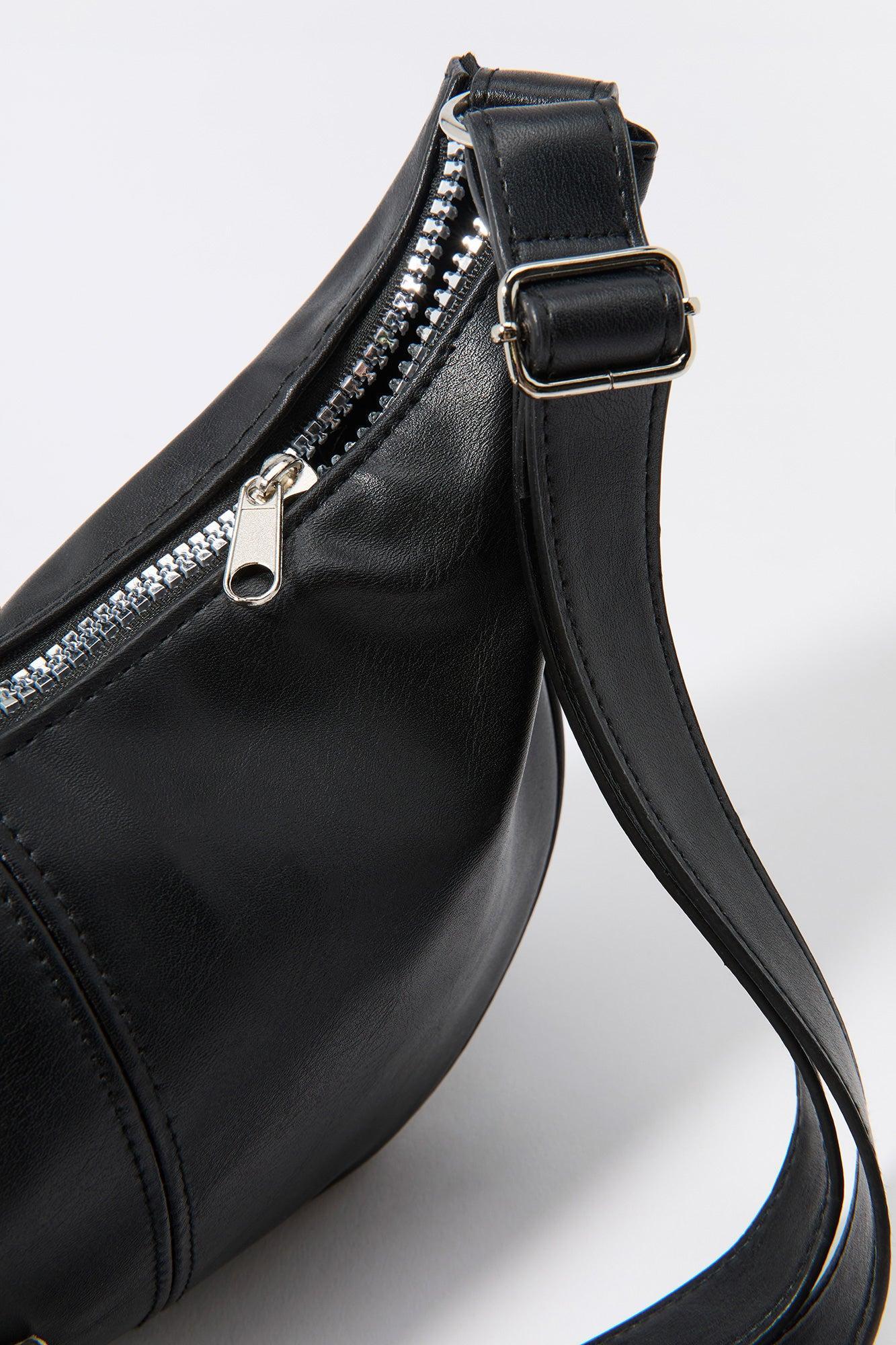 Faux Leather Half Moon Bag Female Product Image