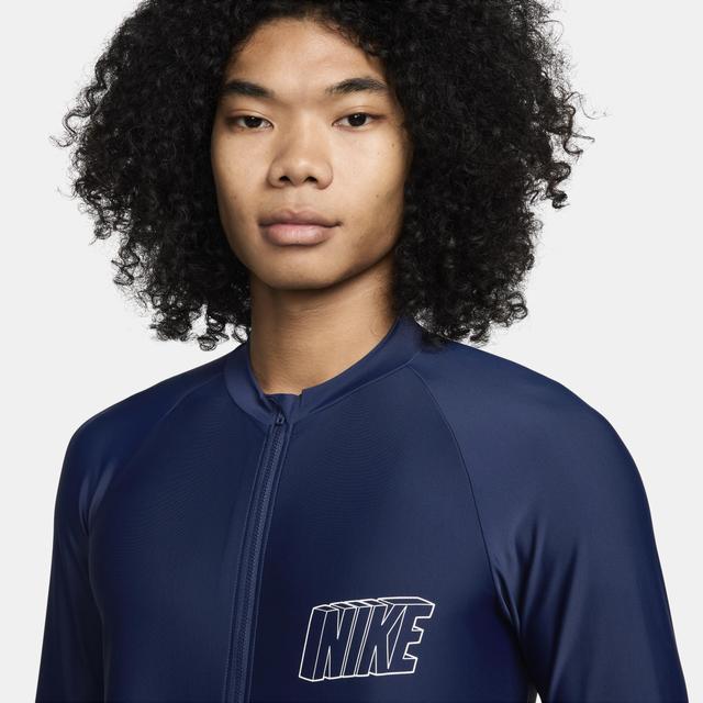 Nike Men's Swim 3-D Long-Sleeve Full-Zip Hydroguard Product Image