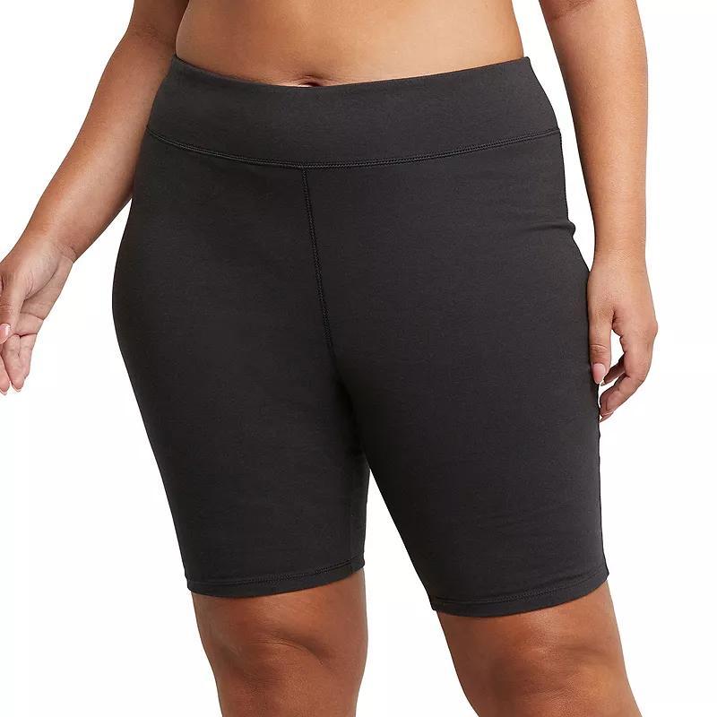 Plus Size Just My Size Stretchy Jersey Bike Shorts, Womens Product Image