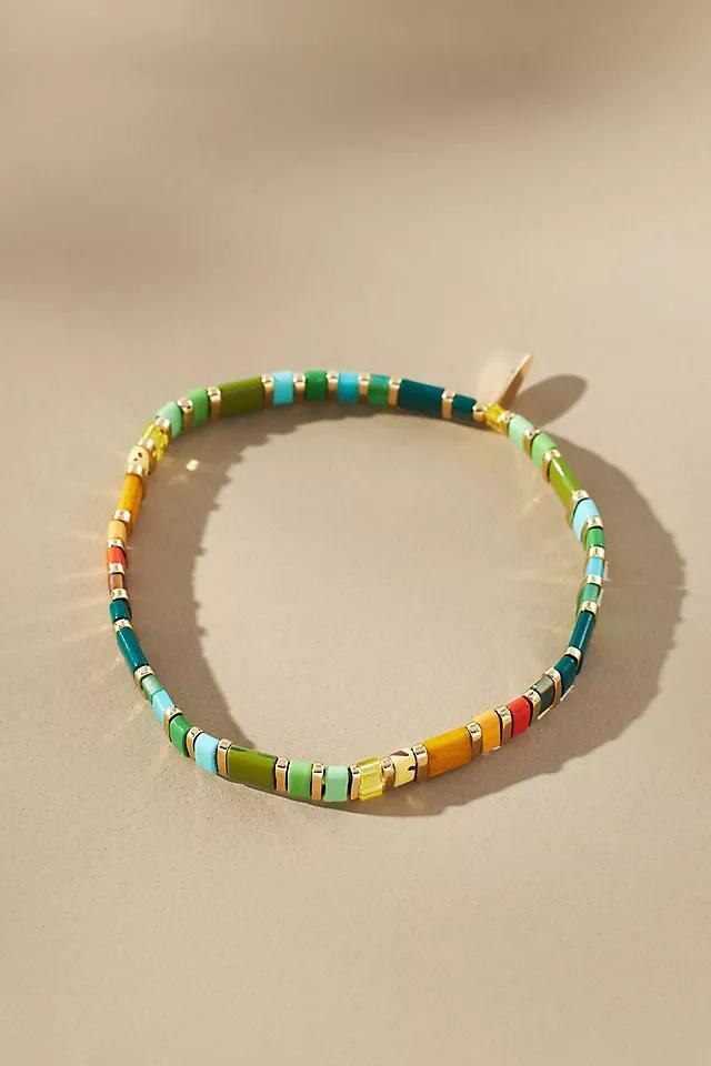 Colorful Beaded Chicklet Bracelet Product Image