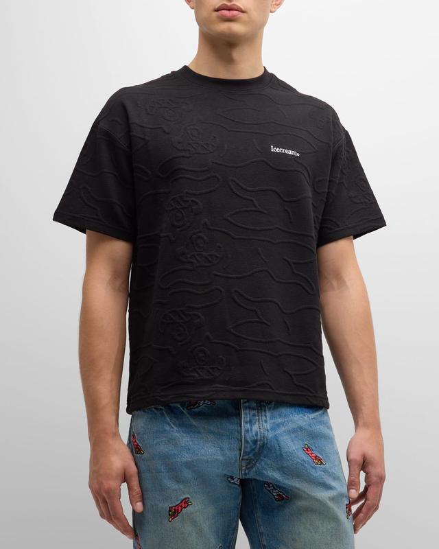 Mens Blackened Oversize Knit T-Shirt Product Image