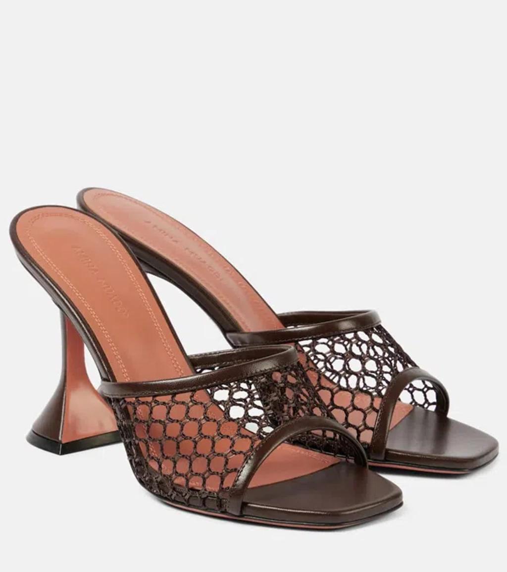 Lupita 95 Mesh Mules In Brown Product Image