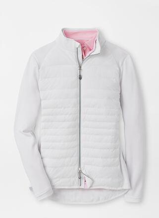 Peter Millar Duke University Womens Merge Hybrid Jacket | Color: White | Size: M Product Image