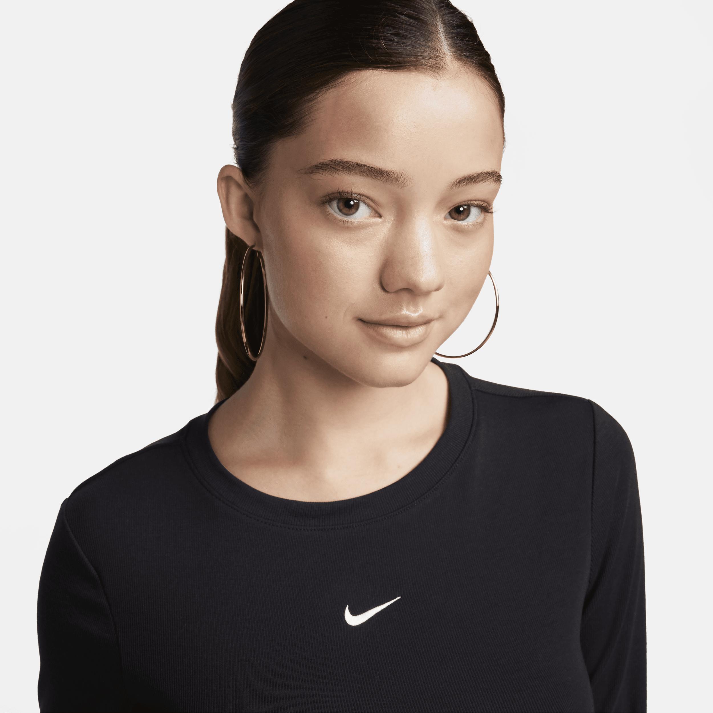 Women's Nike Sportswear Essential Ribbed Long-Sleeve Mod Crop Top Product Image