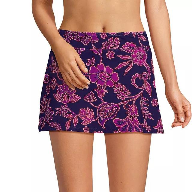 Petite Lands End Print UPF 50 Tummy Control Swim Skirt, Womens Product Image