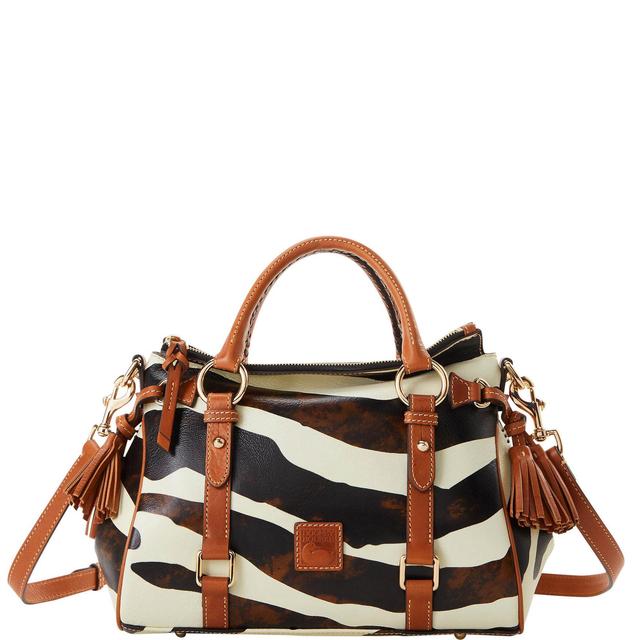 Dooney & Bourke Womens Zebra Leather Satchel Bag Product Image