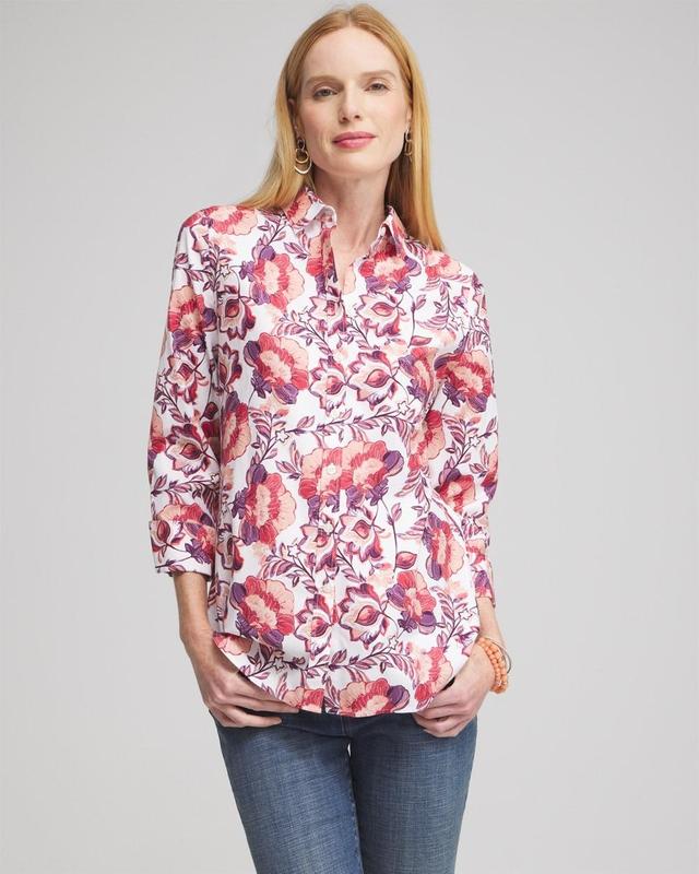 Chico's Women's No Iron Stretch Floral Shirt Product Image