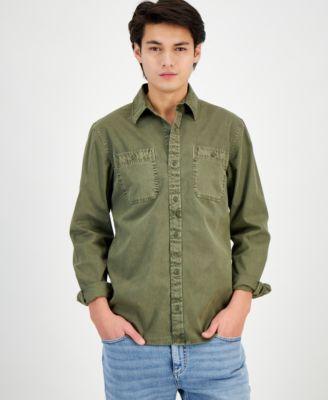 Men's Long Sleeve Twill Shirt, Created for Macy's  Product Image