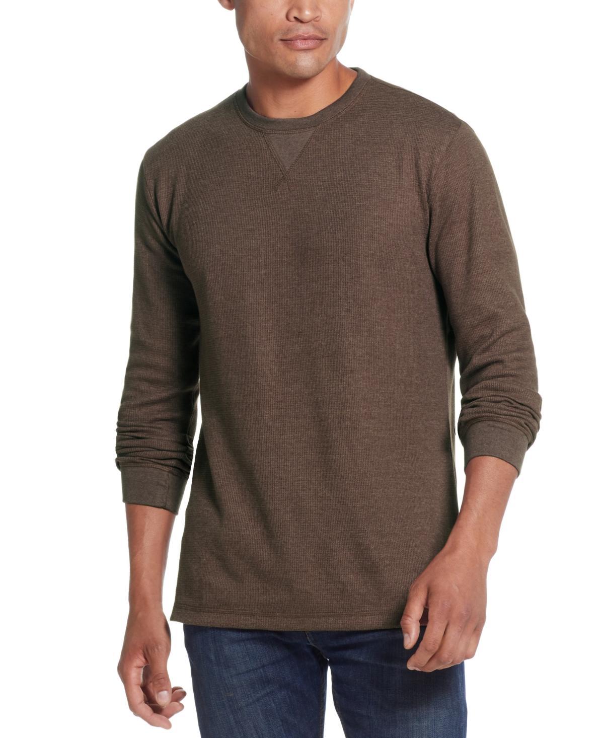 Weatherproof Vintage Mens Long Sleeved Waffle Crew Neck Shirt Product Image