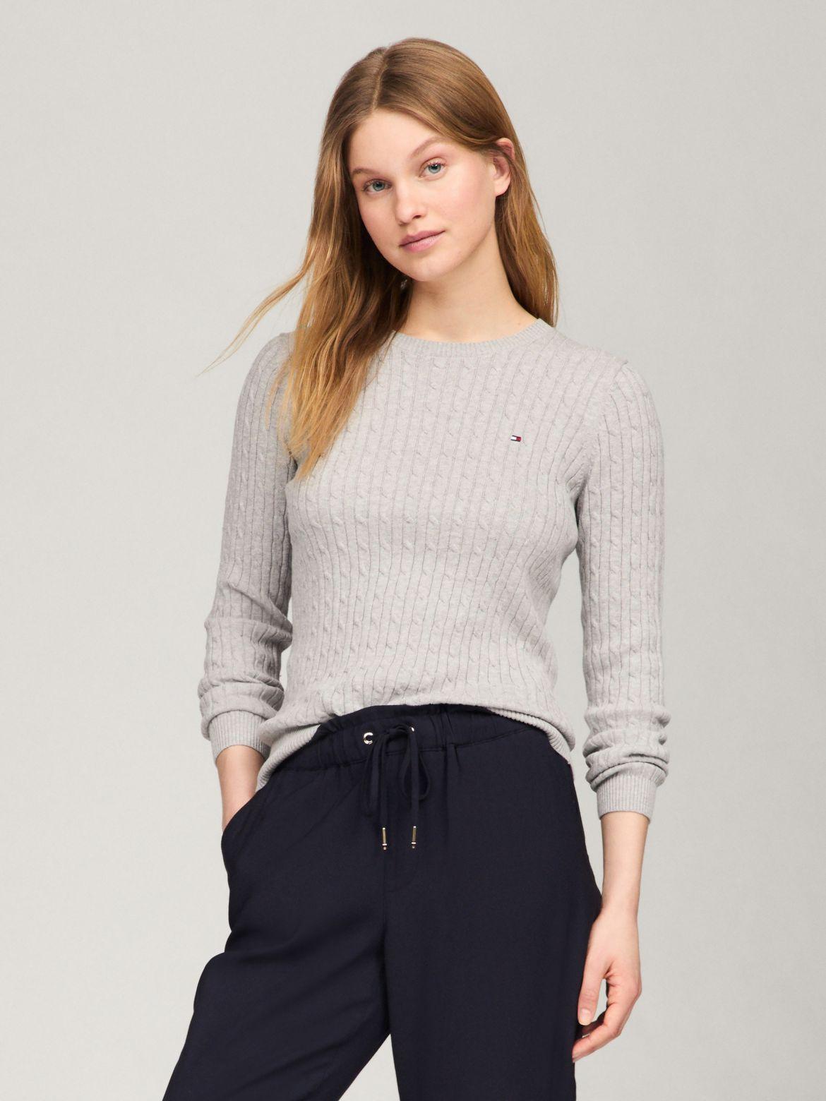 Tommy Hilfiger Women's Long-Sleeve Cable Sweater Product Image