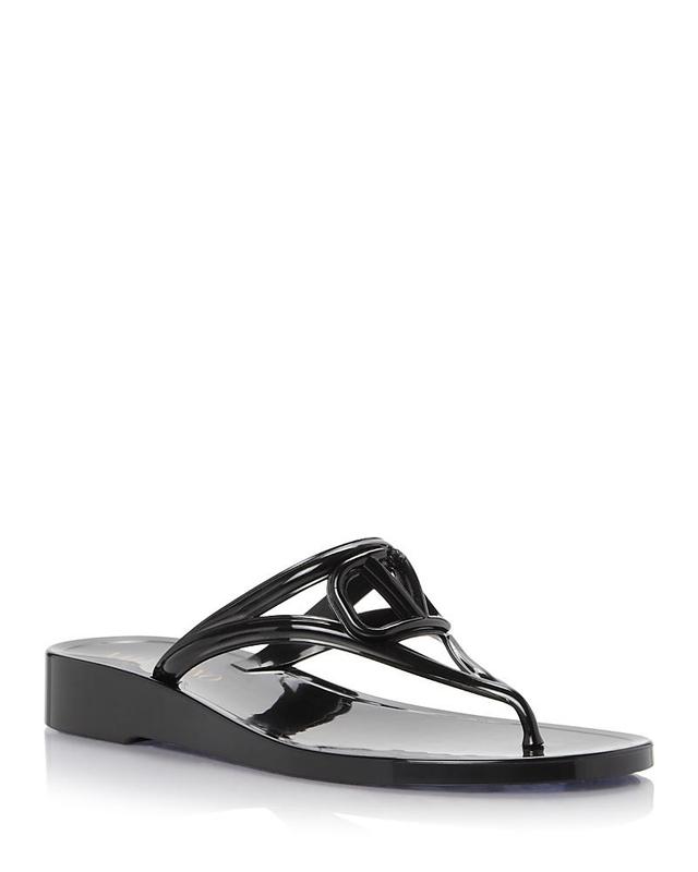 Valentino Garavani VLOGO Jelly Wedge Flip Flop Product Image