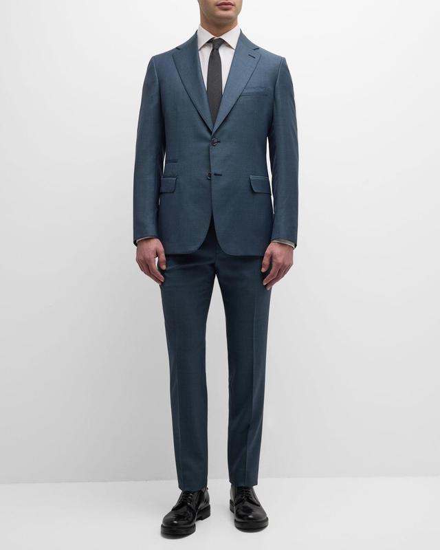 Mens Solid Wool Suit Product Image