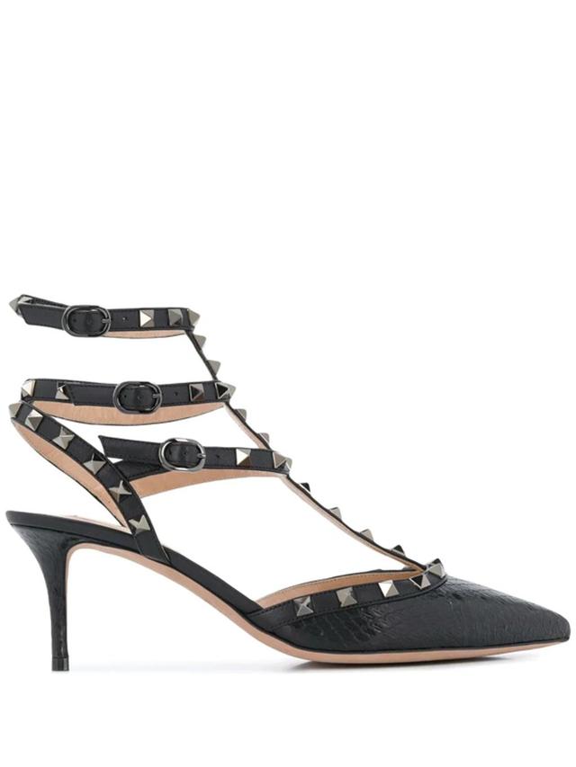 VALENTINO GARAVANI Rockstud Caged 65mm Pumps In Black Product Image