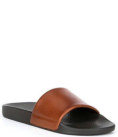 Polo Ralph Lauren Mens Polo Leather Slides Product Image