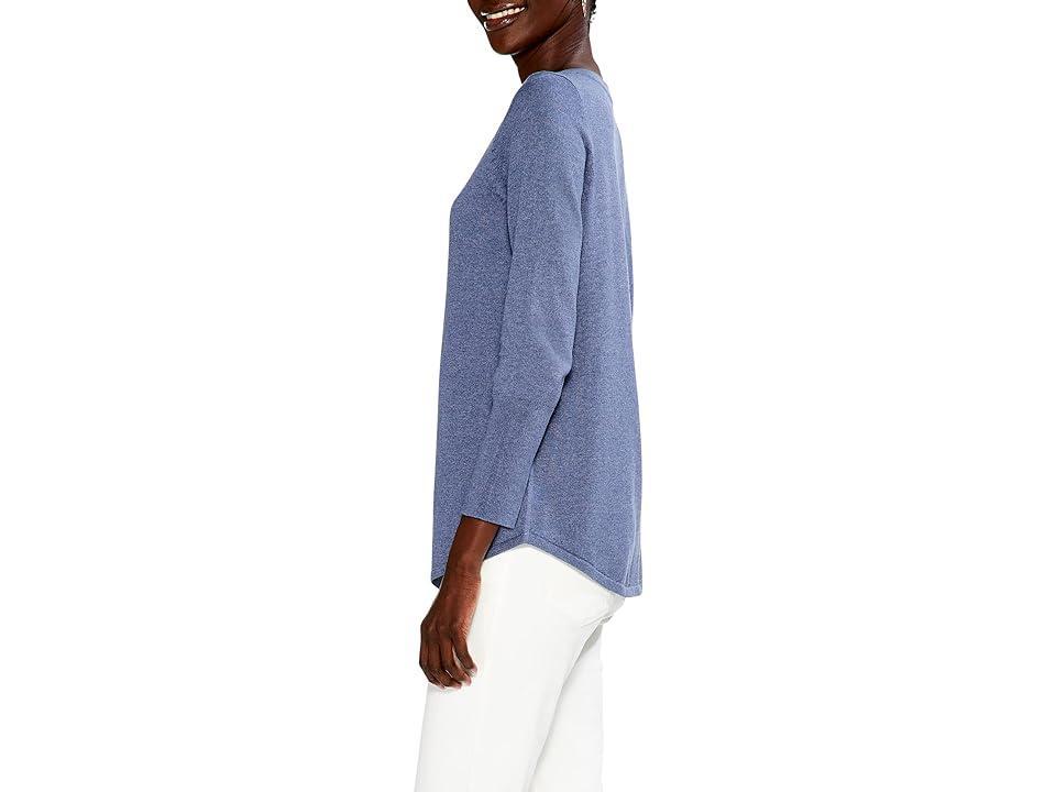 NIC+ZOE Vital Boat Neck Sweater in Harbor Blue at Nordstrom, Size Large Product Image